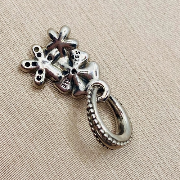 EUC Pandora 791824ENMX Sterling Silver Poetic Blooms Pendant Charm/Pendant - Picture 7 of 8